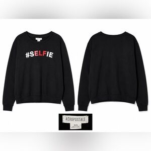 Aeropostale #SELFIE Graphic Crewneck Sweatshirt
